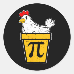 Sticker Rond Jour Pi Pot De Poulet