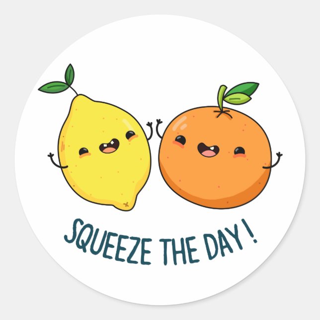 Sticker Rond Jour Pun Fruit Positif (Devant)