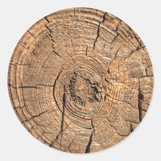 Sticker Rond Journal du bois (Devant)