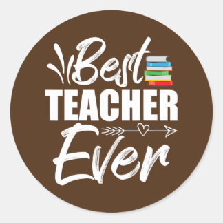 Sticker Rond Journée de l'enseignant du meilleur enseignant