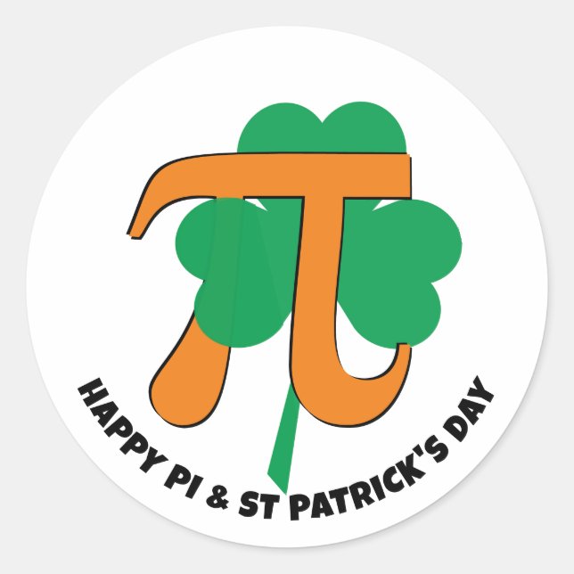 STICKER ROND JOURNÉE DE L'IP ET JOUR DE ST PATRICK (Devant)