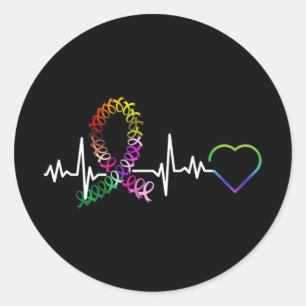 Sticker Rond Journée de sensibilisation à tous les problèmes de
