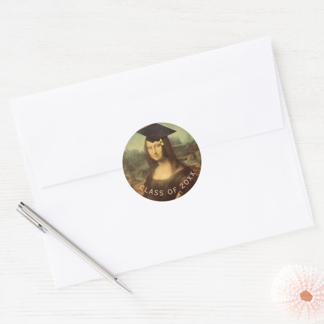 Sticker Rond Journée des diplômes de Mona Lisa (Enveloppe)