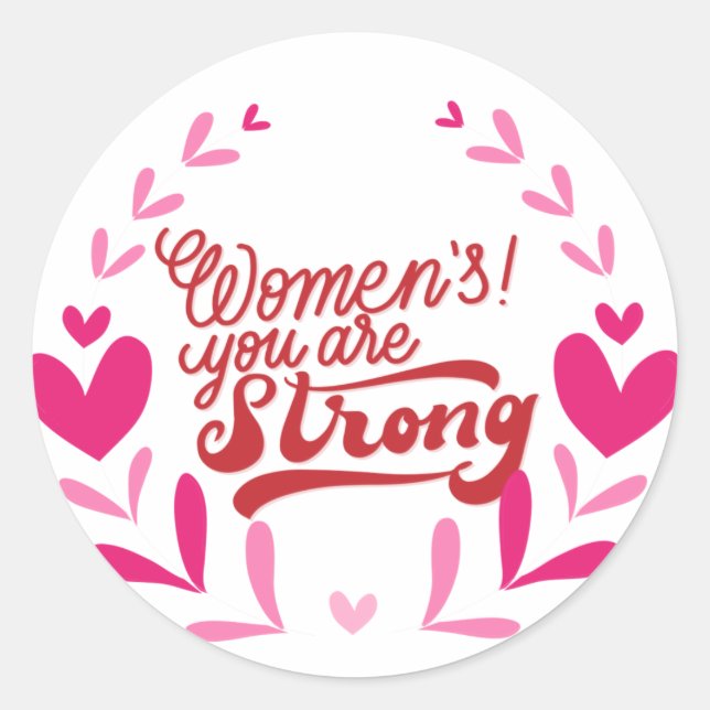 Sticker Rond Journée internationale de la femme (Devant)