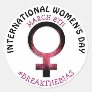 Sticker Rond Journée internationale de la femme   8 mars