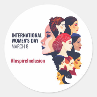 Sticker Rond Journée internationale de la femme | IWD 8 mars