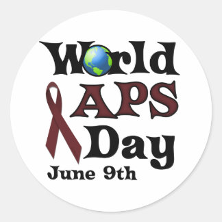 STICKER ROND JOURNÉE MONDIALE APS