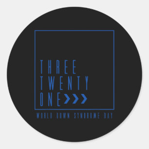 Sticker Rond Journée Mondiale Contre Le Syndrome Pour Lutter Co