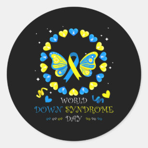 Sticker Rond Journée Mondiale Contre Le Syndrome Pour Lutter Co