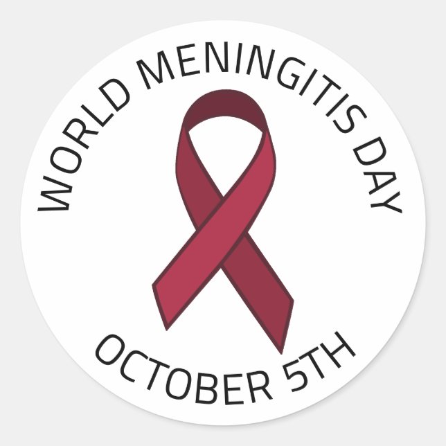Sticker Rond Journée mondiale de la méningite - 5 octobre (Devant)