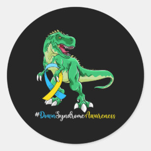 Sticker Rond Journée mondiale de la trisomie 21 pour lutter con