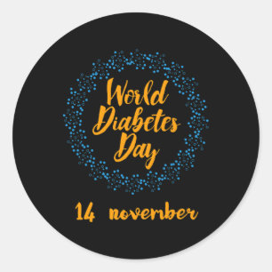 Sticker Rond Journée mondiale du diabète à la Journée mondiale 