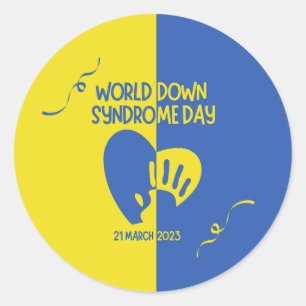 Sticker Rond Journée mondiale du syndrome de Down