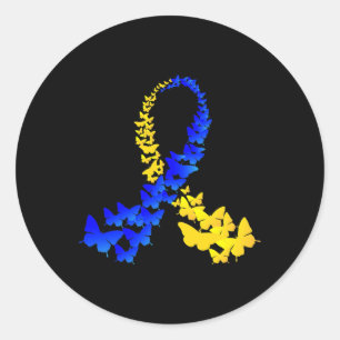 Sticker Rond Journée mondiale du syndrome de Down femmes enfant