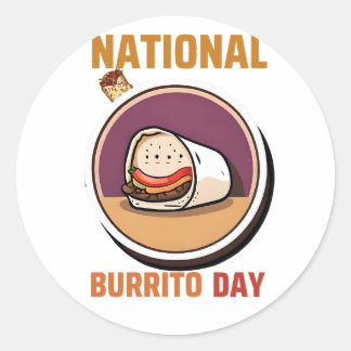 Sticker Rond Journée nationale du Burrito