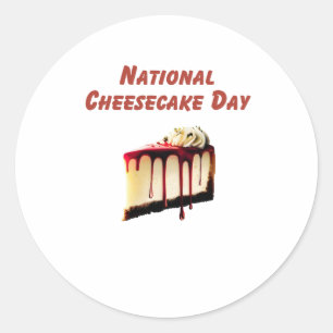 Sticker Rond Journée nationale du gâteau au fromage