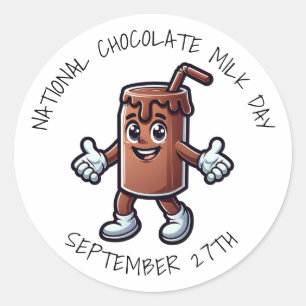 Sticker Rond Journée nationale du lait au chocolat