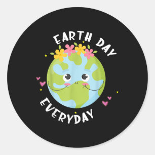 Sticker Rond Journée Terre-Neuve Chemise Enfants Fille Femme En