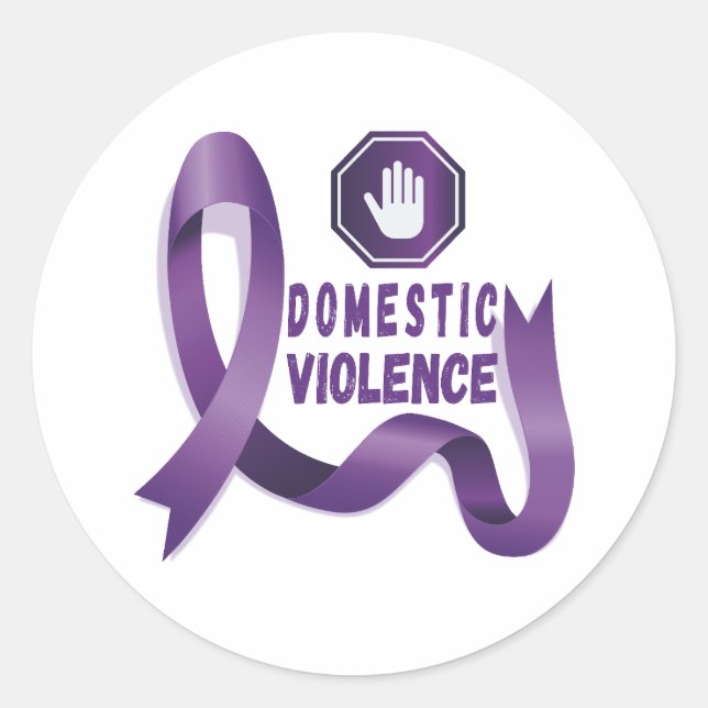 Sticker Rond Journées de sensibilisation à la violence domestiq (Devant)