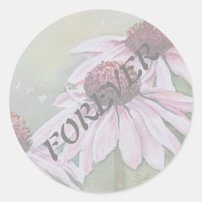 STICKER ROND JOURNÉES ROSES BÂTIMENTS DE MARIAGE (Devant)