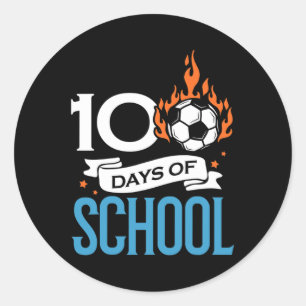 Sticker Rond Jours De Football Scolaire Football Athlétique Spo