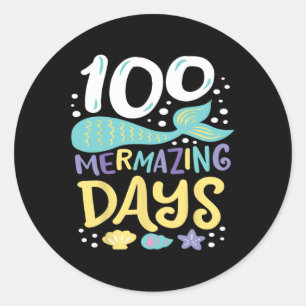 Sticker Rond Jours De L'École 100 Jours Mermazing De L'École Me