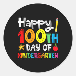 Sticker Rond Jours De Maternelle - Joyeux 100E Jour De L'École 
