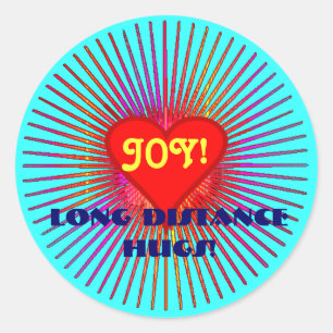 Sticker Rond Joy Burst Hugs Stickersq