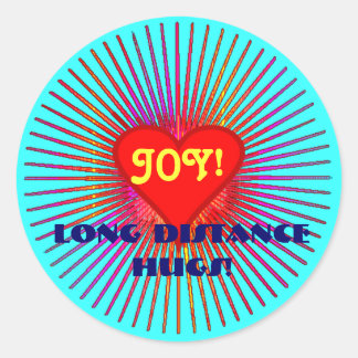 Sticker Rond Joy Burst Hugs Stickersq