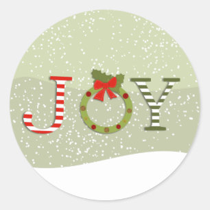 Sticker Rond Joy-Christmas