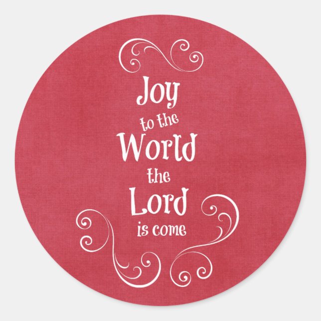 Sticker Rond Joy to the world (Devant)