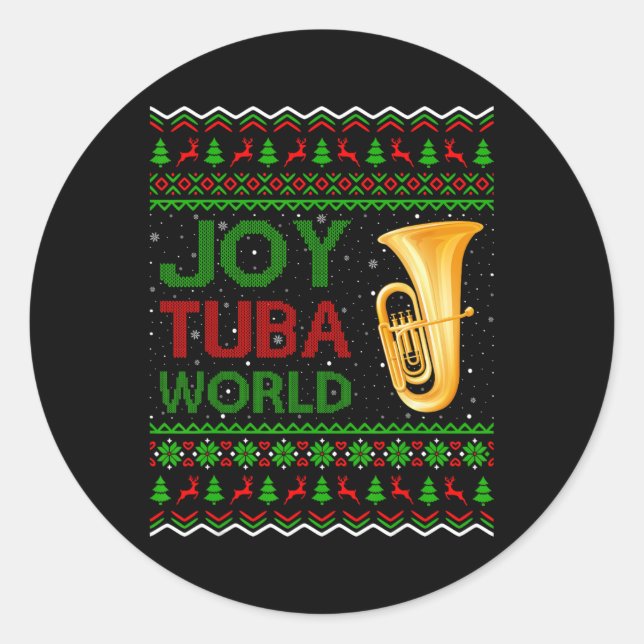 Sticker Rond Joy Tuba (Devant)