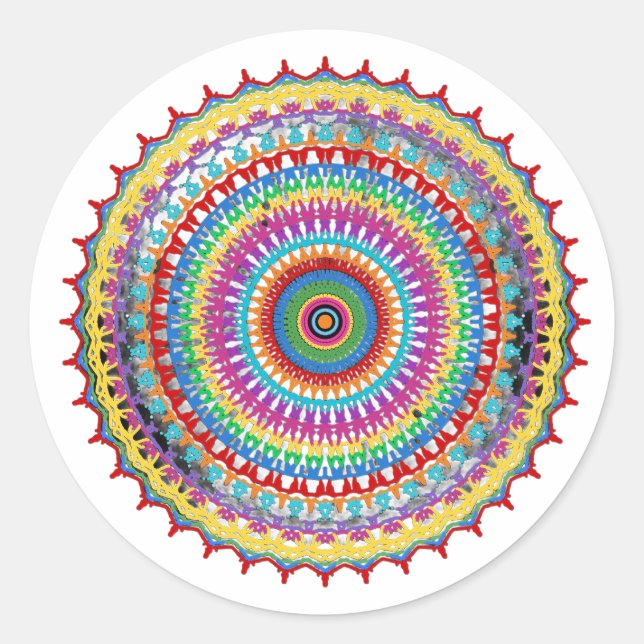 Sticker Rond Joyburst mandala (Devant)