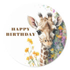 Joyeuse Giraffe d'anniversaire