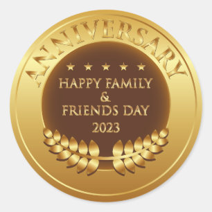 Sticker Rond Joyeuse Journée De La Famille Et Des Amis 2023