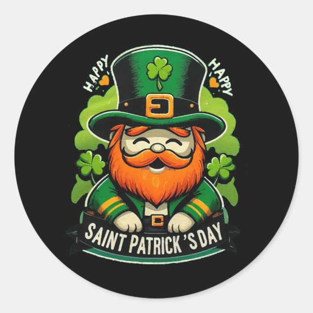 Sticker Rond Joyeuse Saint-Patrick (Devant)