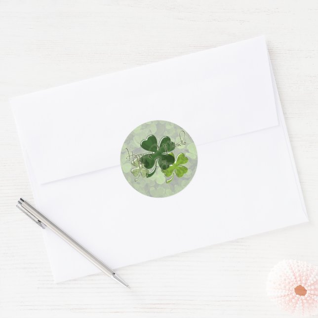 Sticker Rond Joyeuse Saint-Patrick (Enveloppe)