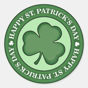 Sticker Rond Joyeuse Saint-Patricks Day