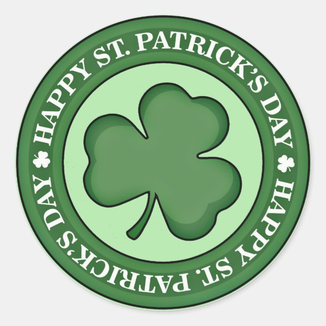 Sticker Rond Joyeuse Saint-Patricks Day (Devant)
