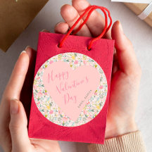 Joyeuse Saint-Valentin cœur rose floral