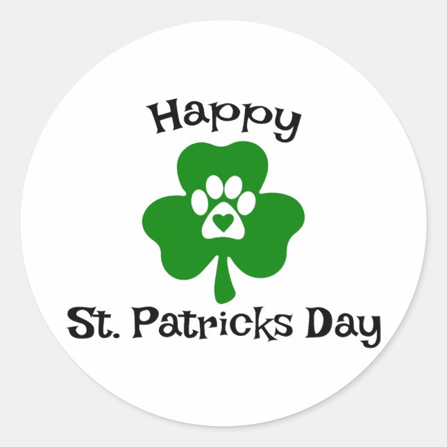 Sticker Rond Joyeuse St. Patrick’s Day ☘️ 🎉 (Devant)