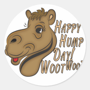 Sticker Rond Joyeuse Woot Woot de la Journée de la Humpe