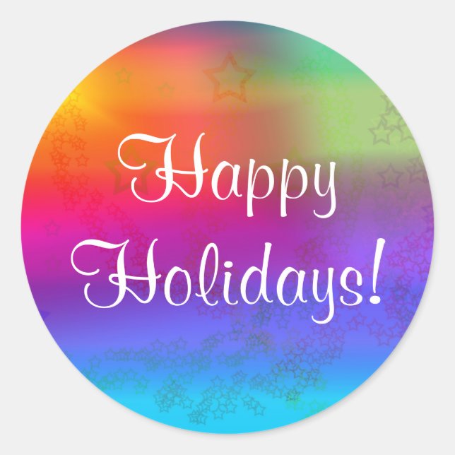 Sticker Rond Joyeuses fêtes ! (Devant)