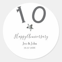 Joyeux 10e anniversaire nom date étoile grise méta