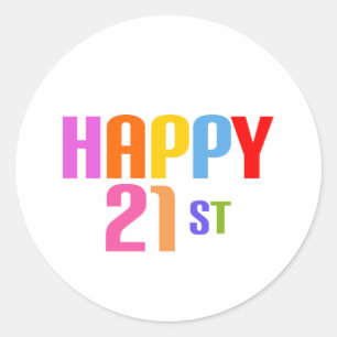 Sticker Rond Joyeux 21ème