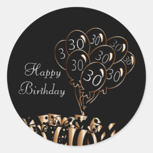 Sticker Rond Joyeux 30e anniversaire