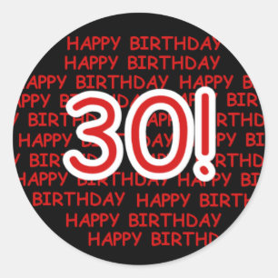 Sticker Rond Joyeux 30e anniversaire