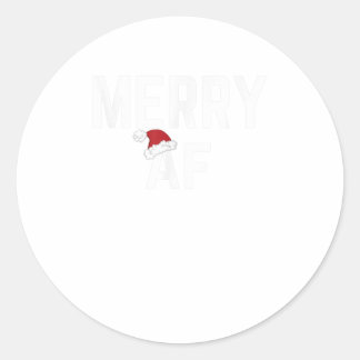 Sticker Rond Joyeux AF Funky Noël Nove de Noël