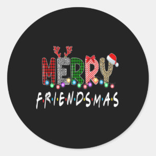 Sticker Rond Joyeux amis Amis Noël Correspondances Noël G