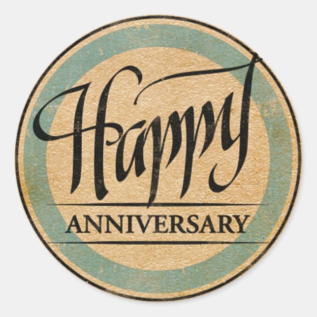 Sticker Rond Joyeux anniversaire (Devant)